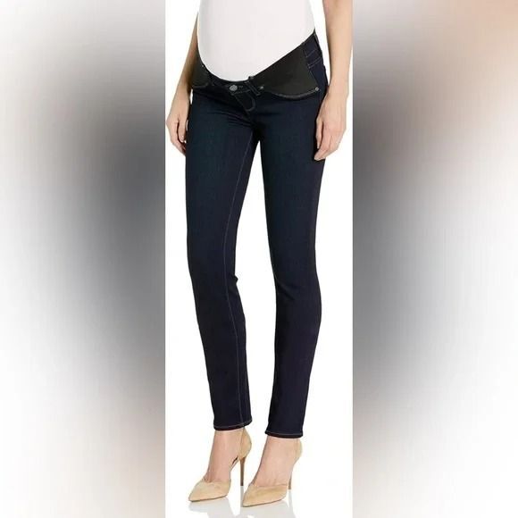 29 PAIGE Maternity Skyline Skinny Dark Wash In Color Mona - Picture 1 of 12